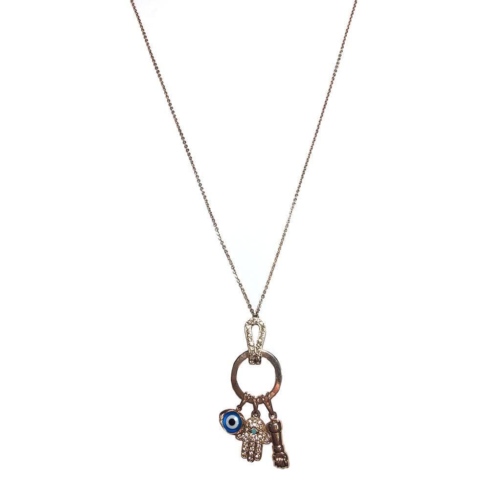 Colar Armazem Rr Bijoux Pingentes Proteção Rose