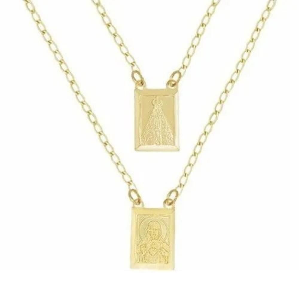 Colar Feminino Armazem Rr Bijoux Escapulário Delicado