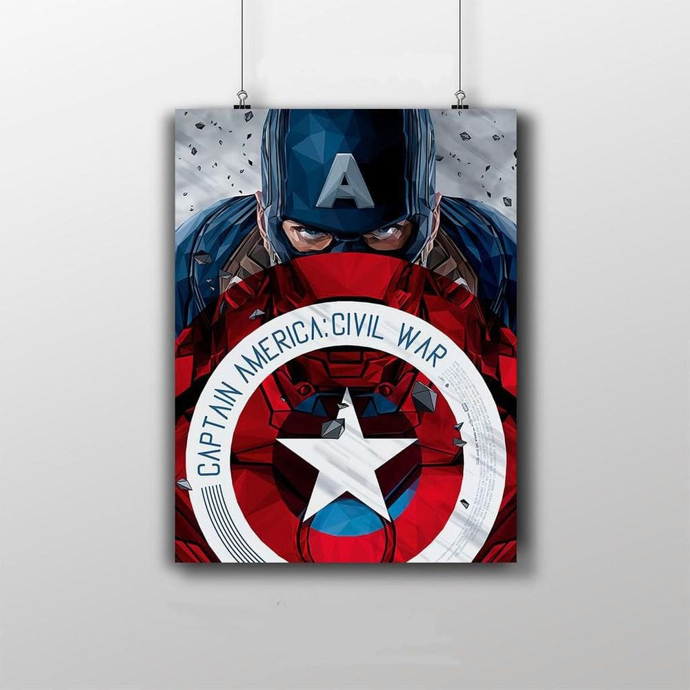 Placa Decorativa - Capitão América - Guerra Civil