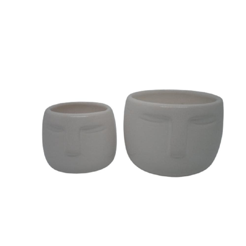 Par De Vasos Rostos Odara Artesanatos