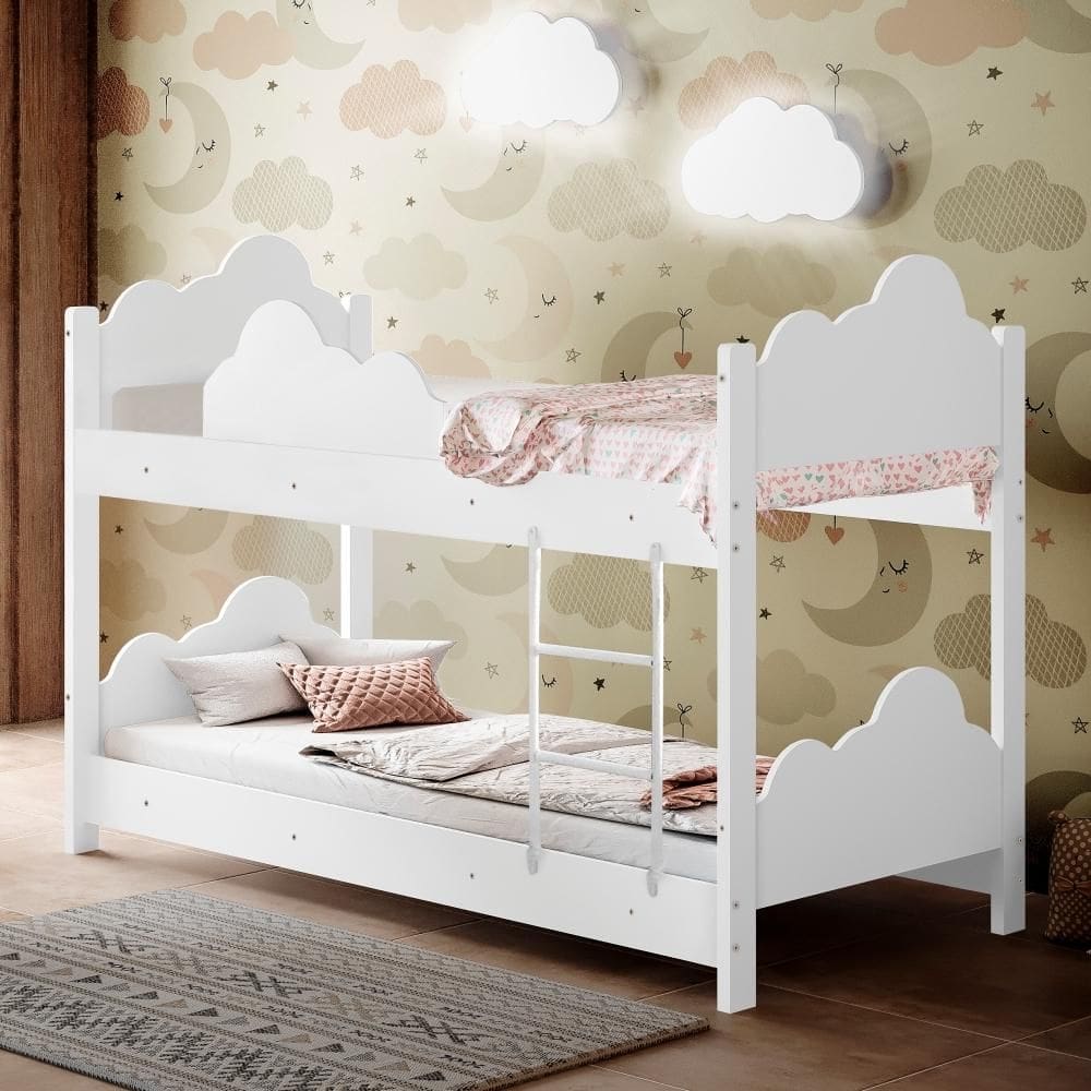 Beliche Ayla Branco com 2 Luminárias Sonhos de Luz