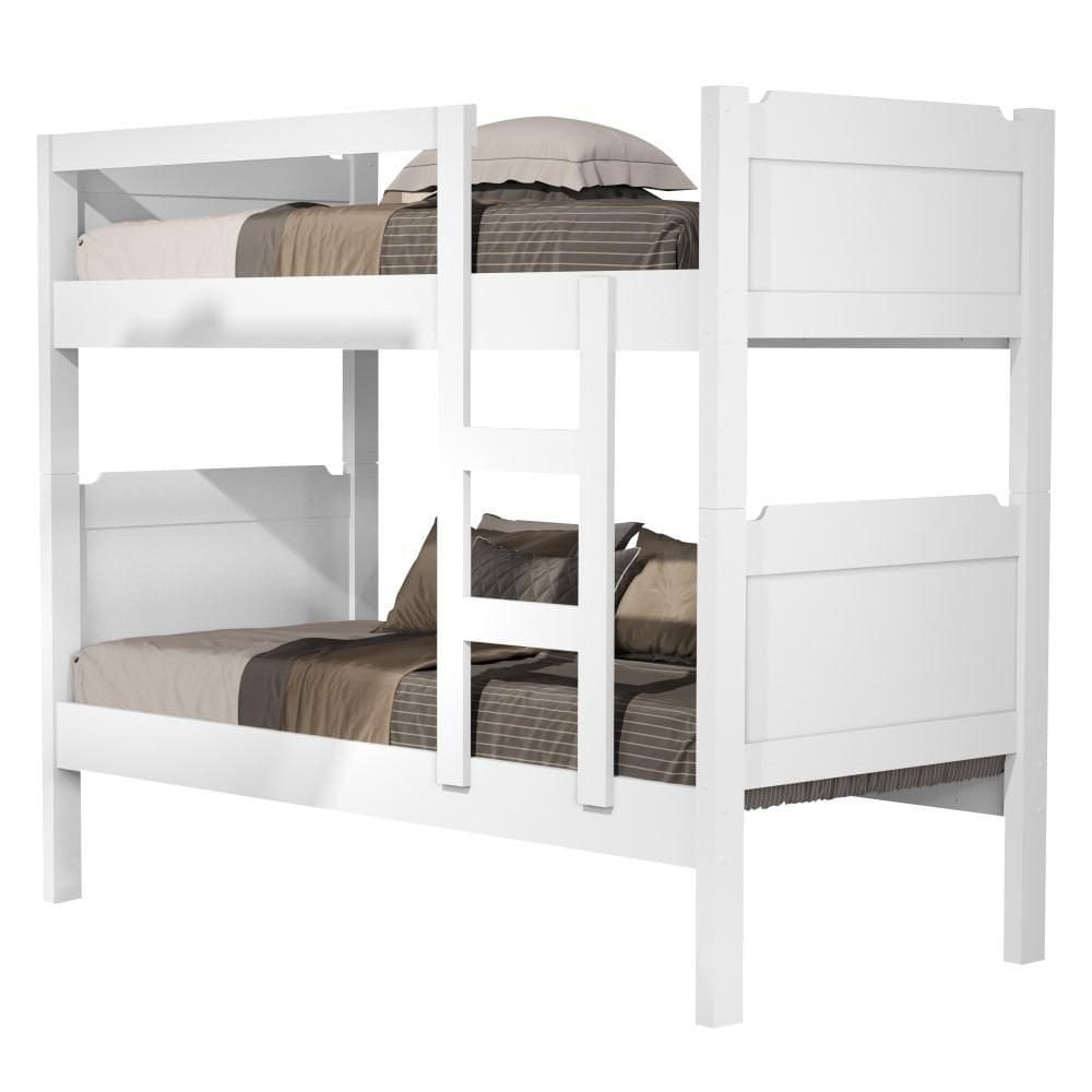 Beliche Kassandra Solteiro com Escada Branco