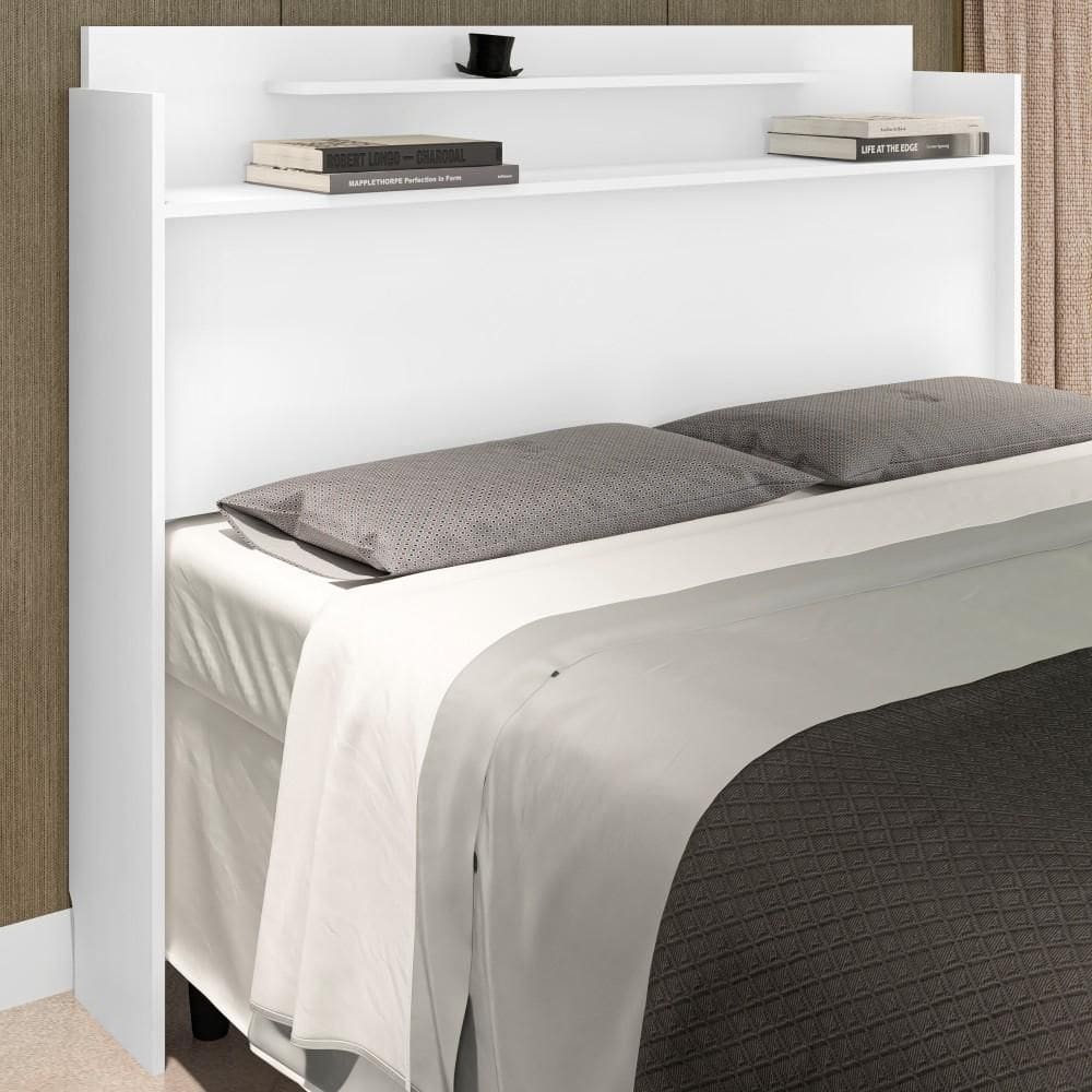 Cabeceira Box com Prateleira Queen Austin Branco