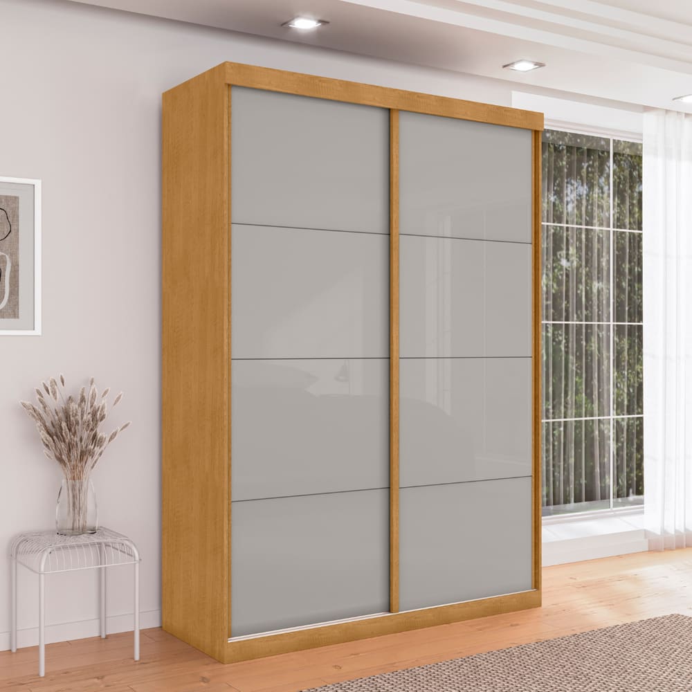 Guarda Roupa 2 Portas e 3 Gavetas Kassel Naturalle Off White