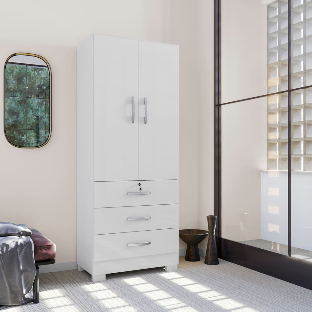 Roupeiro 2 Portas e 3 Gavetas Sneek Branco