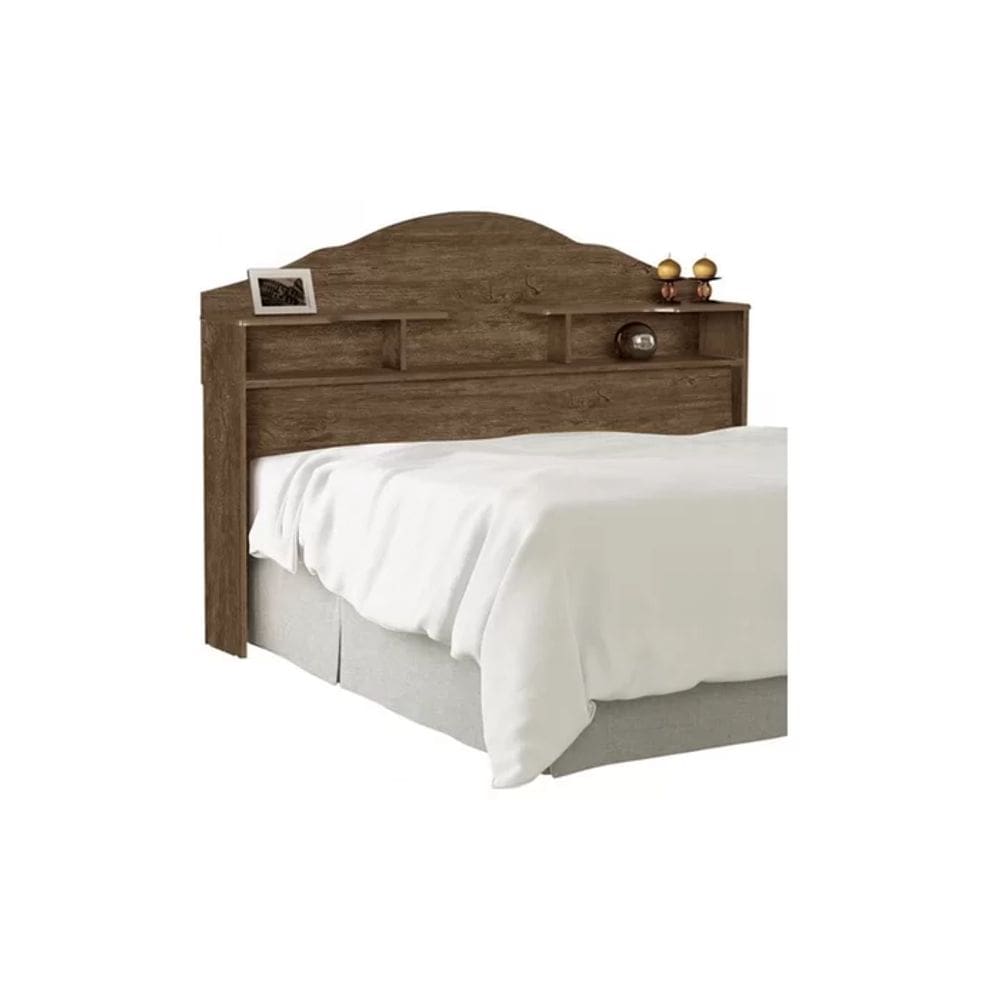 Cabeceira Casal com Prateleiras Aquino Mocaccino