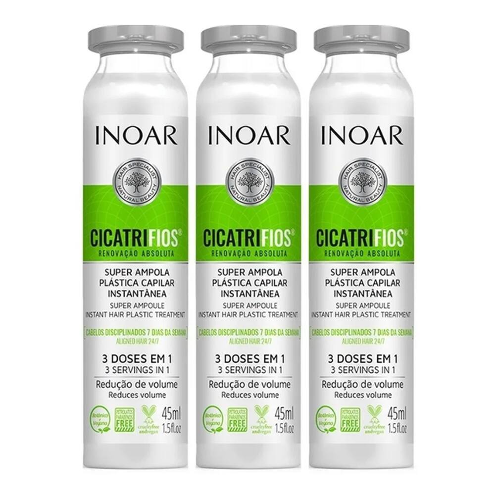 Inoar Cicatrifios Super Ampola Tratamento Capilar 3x45ml