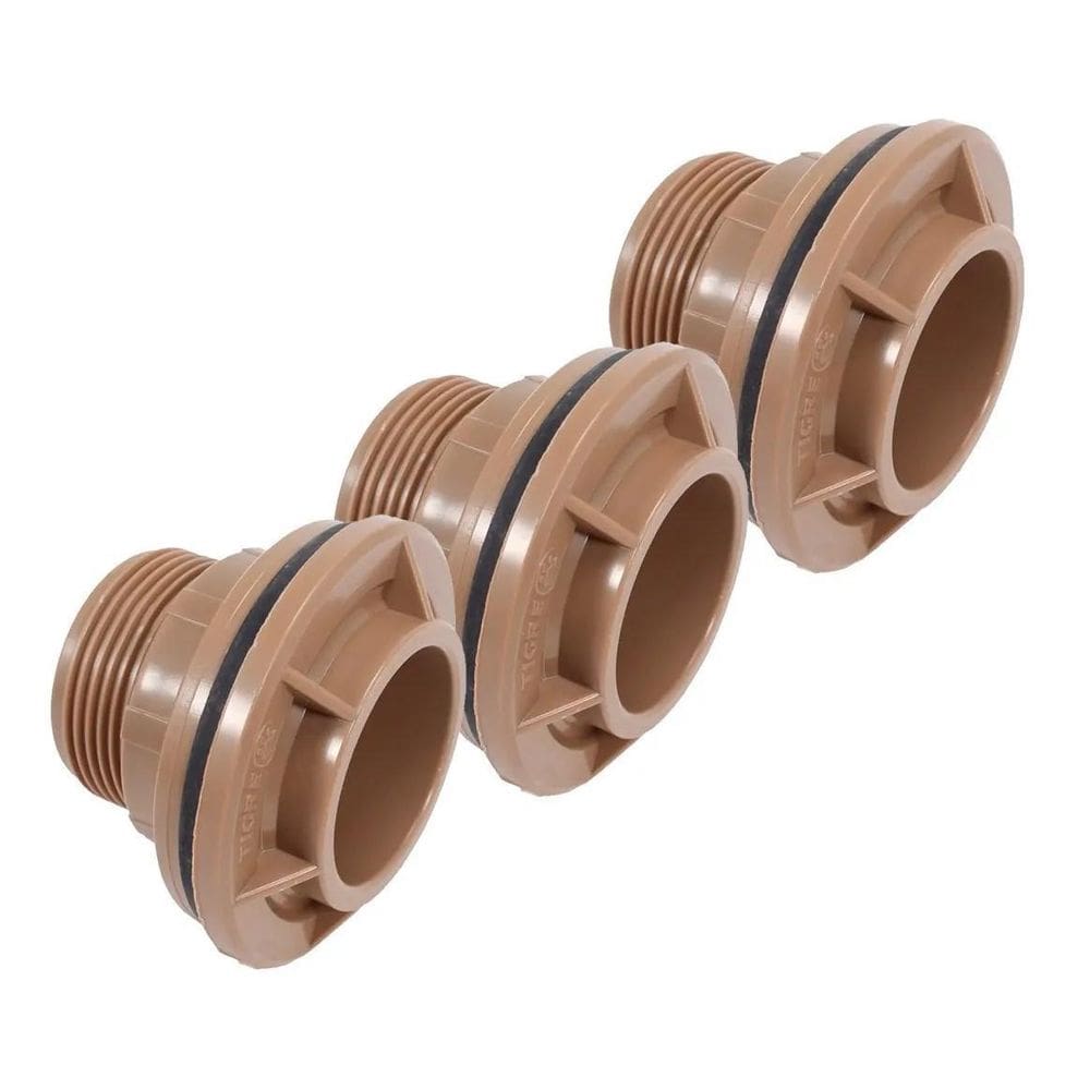 Kit 3 Un Adaptador Roscável Flange 25Mm 3/4`` Tigre
