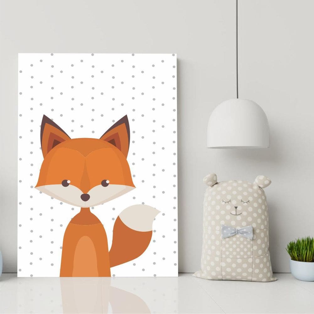 Placa Decorativa Em MDF Raposa 20X30Cm