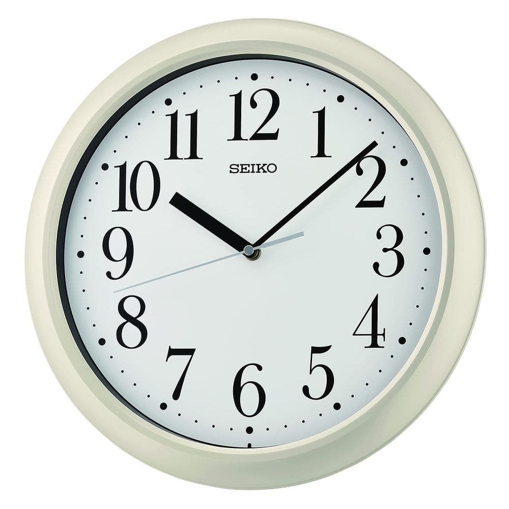 Relógio de parede SEIKO Yori 12 polegadas branco perolizado