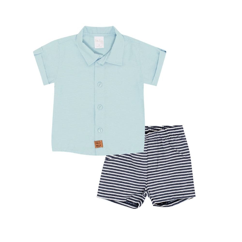Conjunto Bebê Menino Camisa e Bermuda Pulla Bulla Ref. 50573