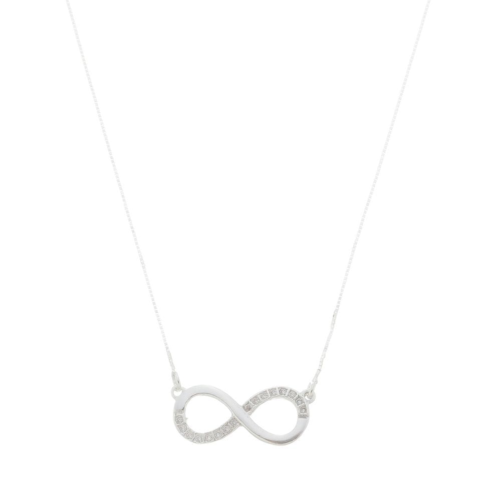 Colar Feminino De Prata 925 Veneziana Símbolo Do Infinito
