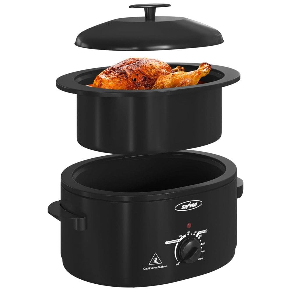 Panela Elétrica 7,5L com Tampa Auto-alinhante, Panela e Rack Removíveis, 110V 1000W, Sunvivi, Preta