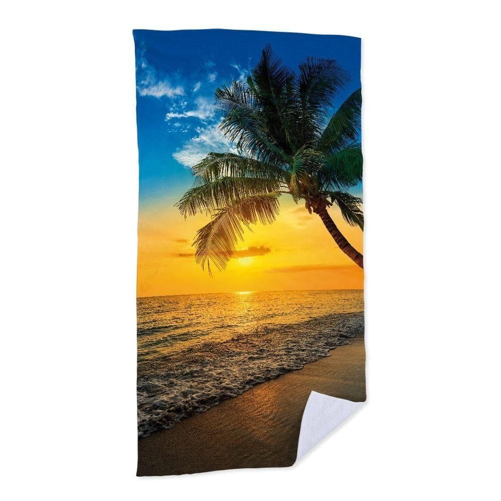 Toalha De Praia Pôr Do Sol Palmeira