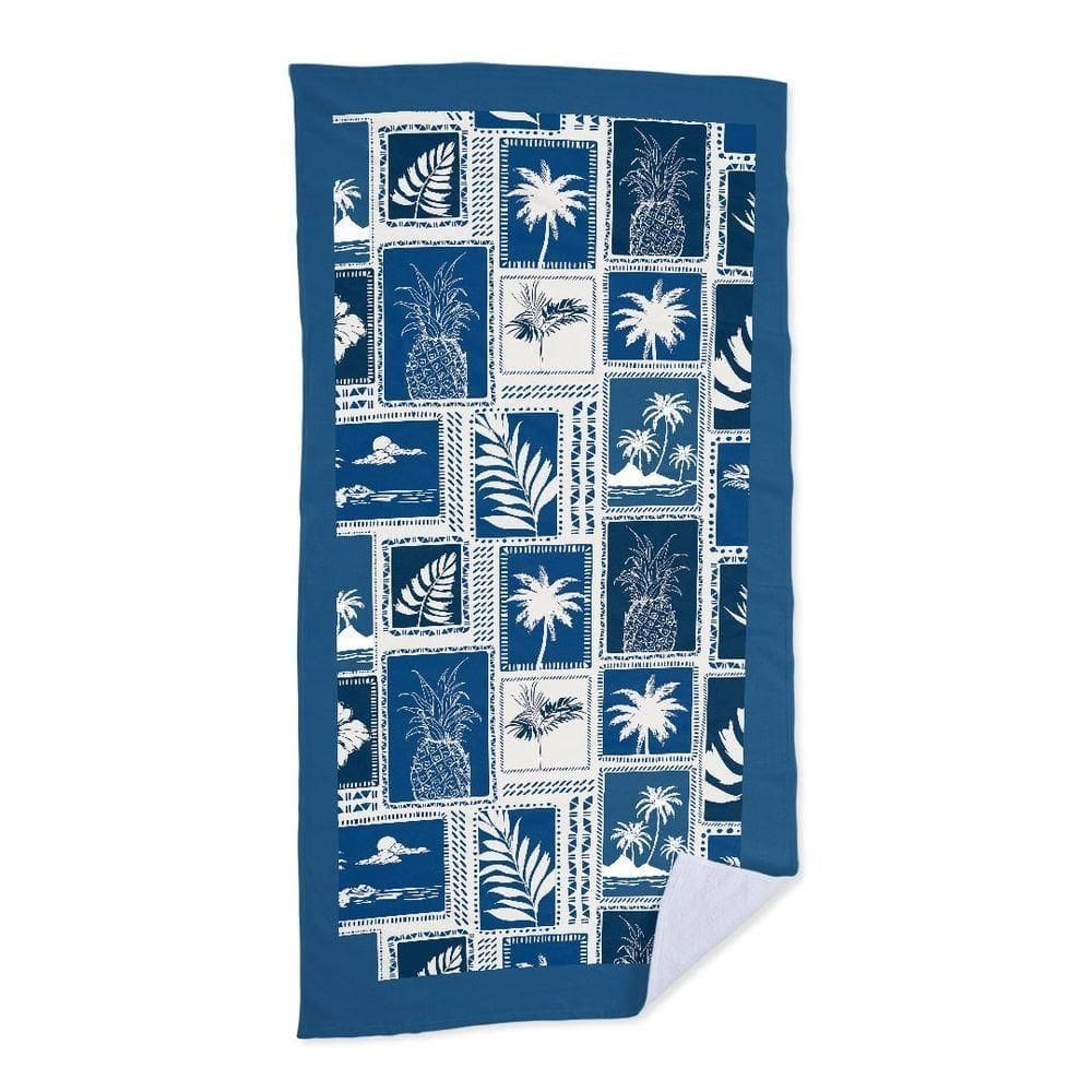 Toalha De Praia Mosaico Abacaxi Palmeira