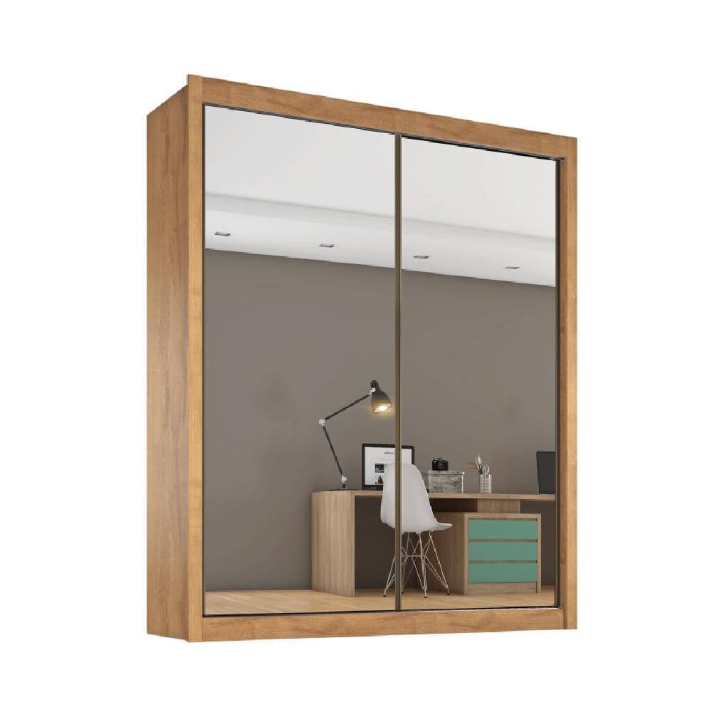 Guarda Roupa Zurique 2 Portas Espelhadas MDF - Móveis Europa