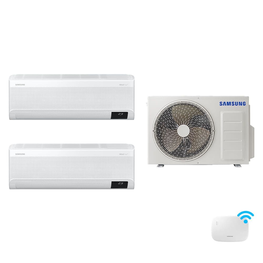 Samsung Bi-Split WindFree 18.000 BTUs (Hi Wall 2x12.000) Quente/Frio com WiFi - 220V