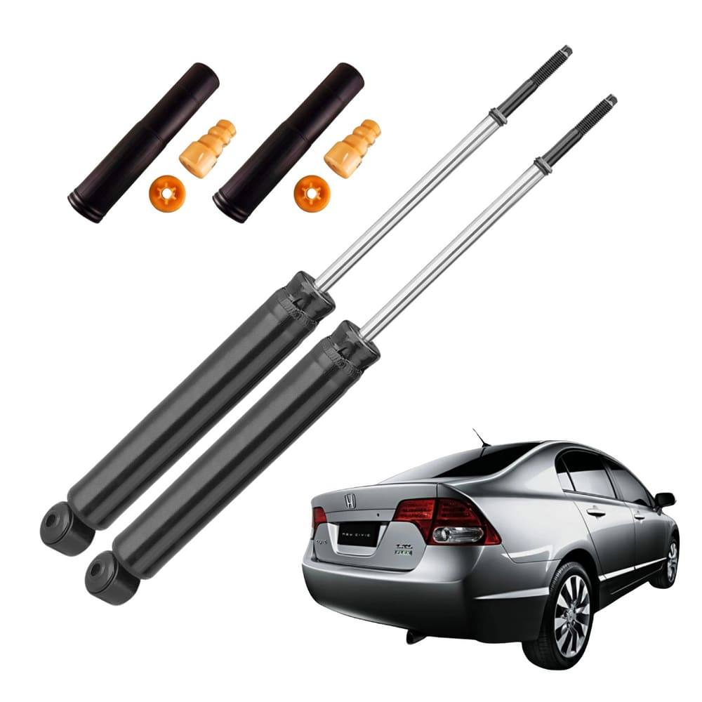 Par De Amortecedor Nakata Traseiro Honda Civic 2006 a 2011 + Kit