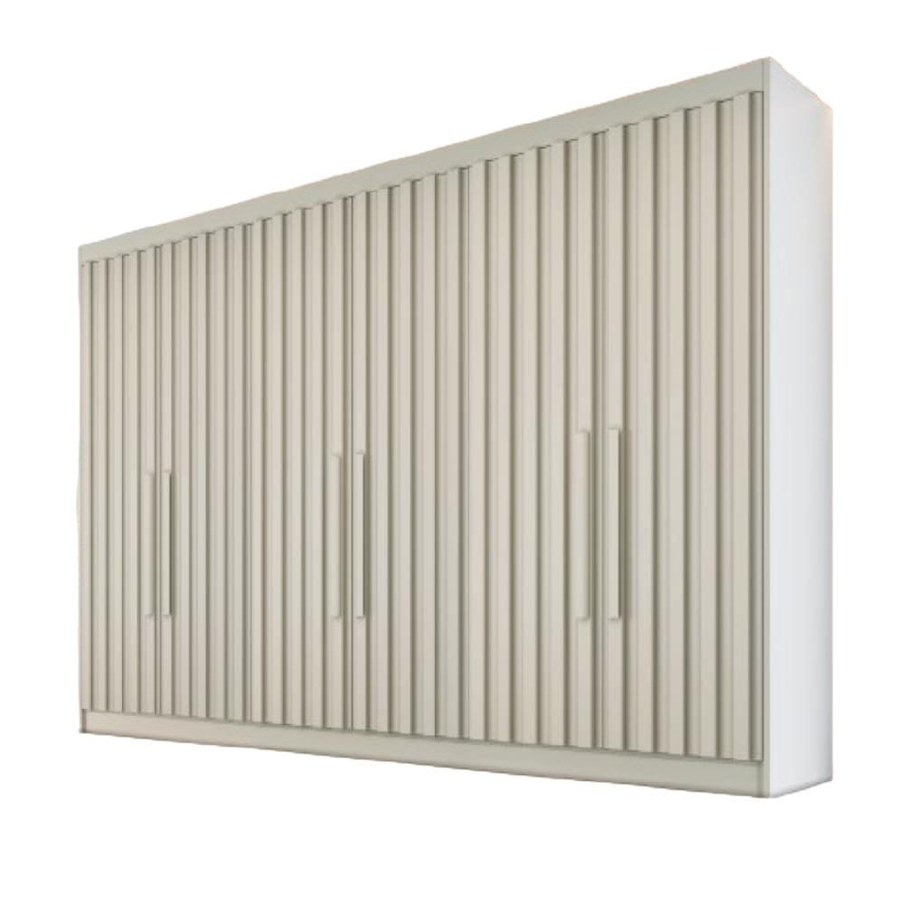 Guarda Roupa 6 Portas Ripadas Potente Ripado MDF - Móveis Europa