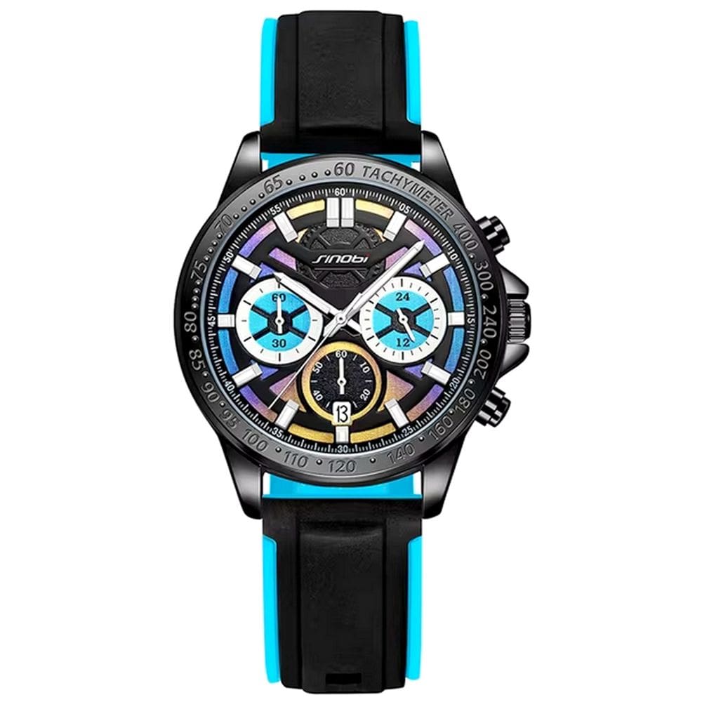 Relógio de quartzo masculino impermeável esportivo com pulseira de silicone impermeavel