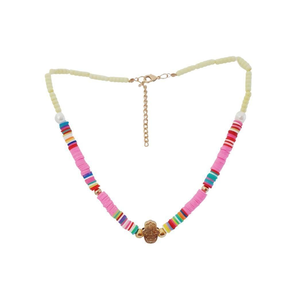 Choker Colorida Mão De Fátima