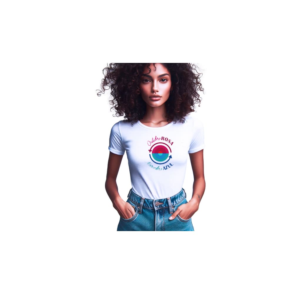 Camisetas de Poliester Branca Personalizadas Outubro Rosa