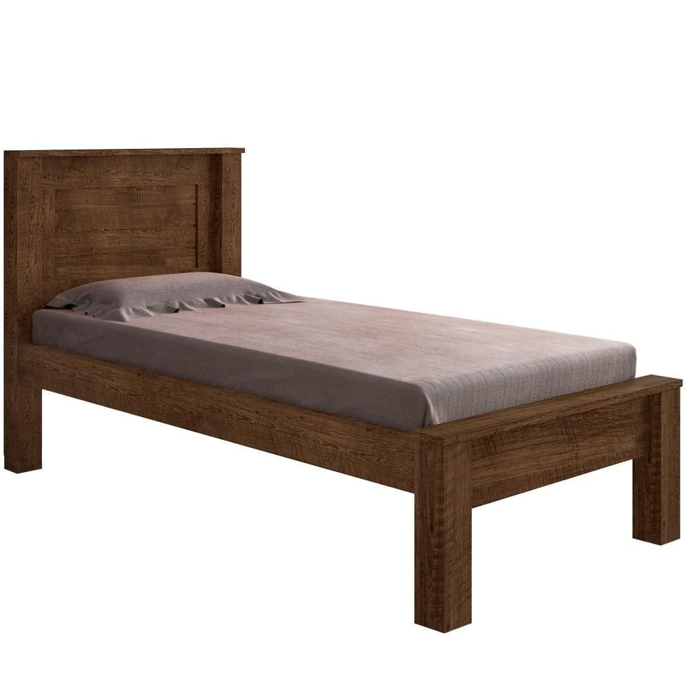 Cama Solteiro Roma Malbec com Colchão