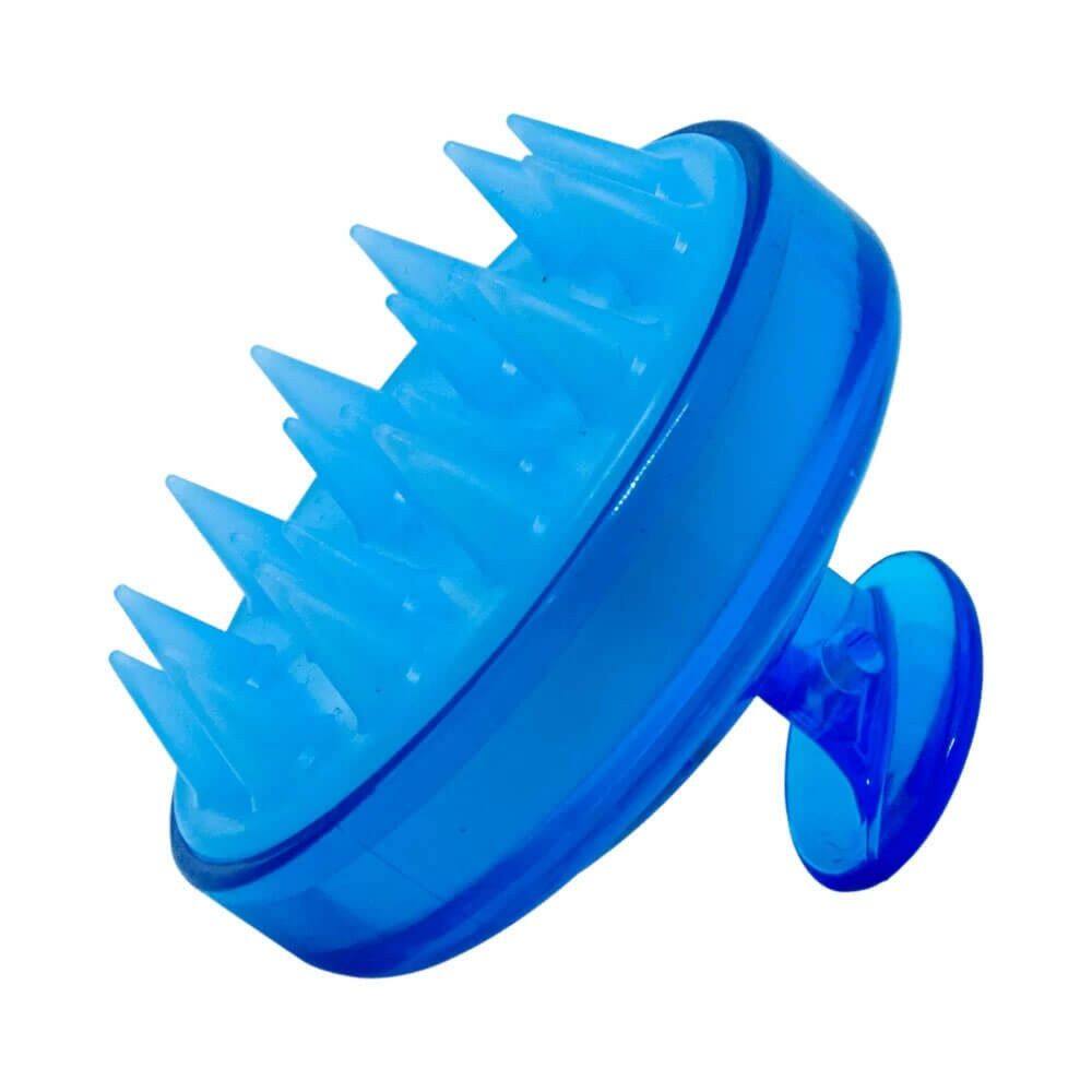 Escova Capilar Massageadora Silicone Banho Azul Marco Boni