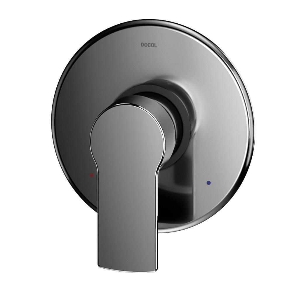 Acabamento monocomando para chuveiro e ducha higiênica (Base Deca) Argon grafite polido Docol
