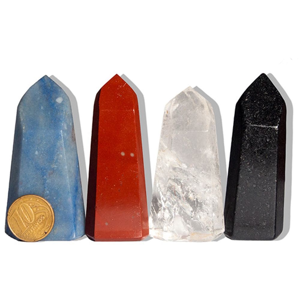 Kit Ponta Natural dos 4 Elementos Terra Fogo Ar e Água