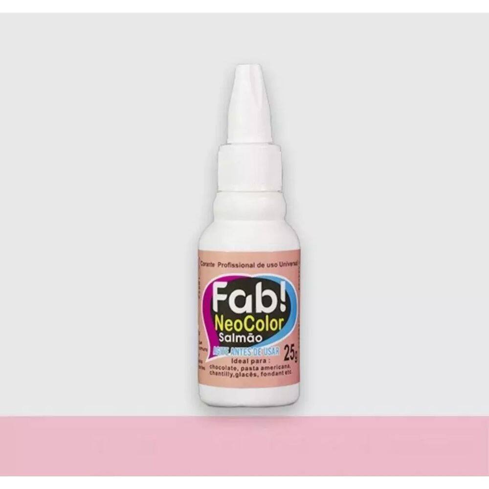 Corante Para Chocolate 25g Profissional de uso Universal Neocolor Fab! Salmão