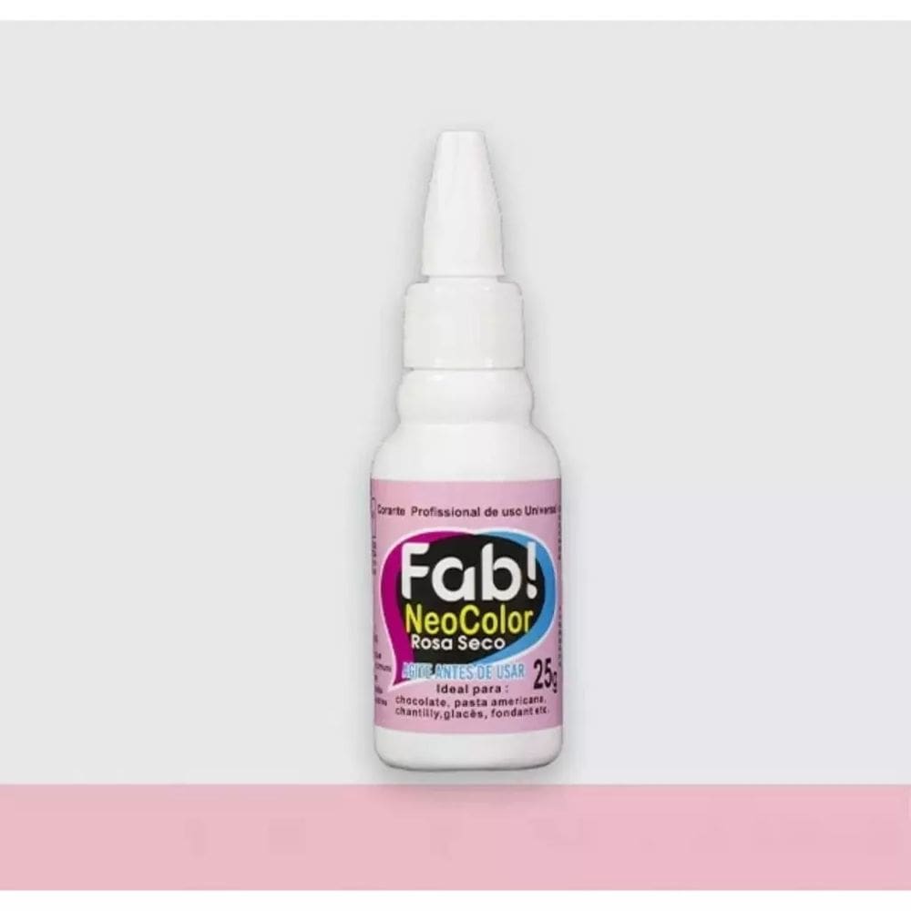 Corante Para Chocolate 25g Profissional de uso Universal Neocolor Fab! Rosa Seco