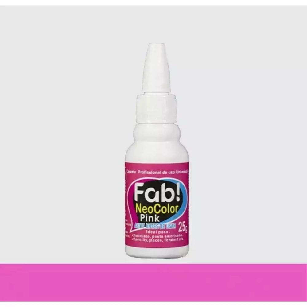 Corante Para Chocolate 25g Profissional de uso Universal Neocolor Fab! Pink