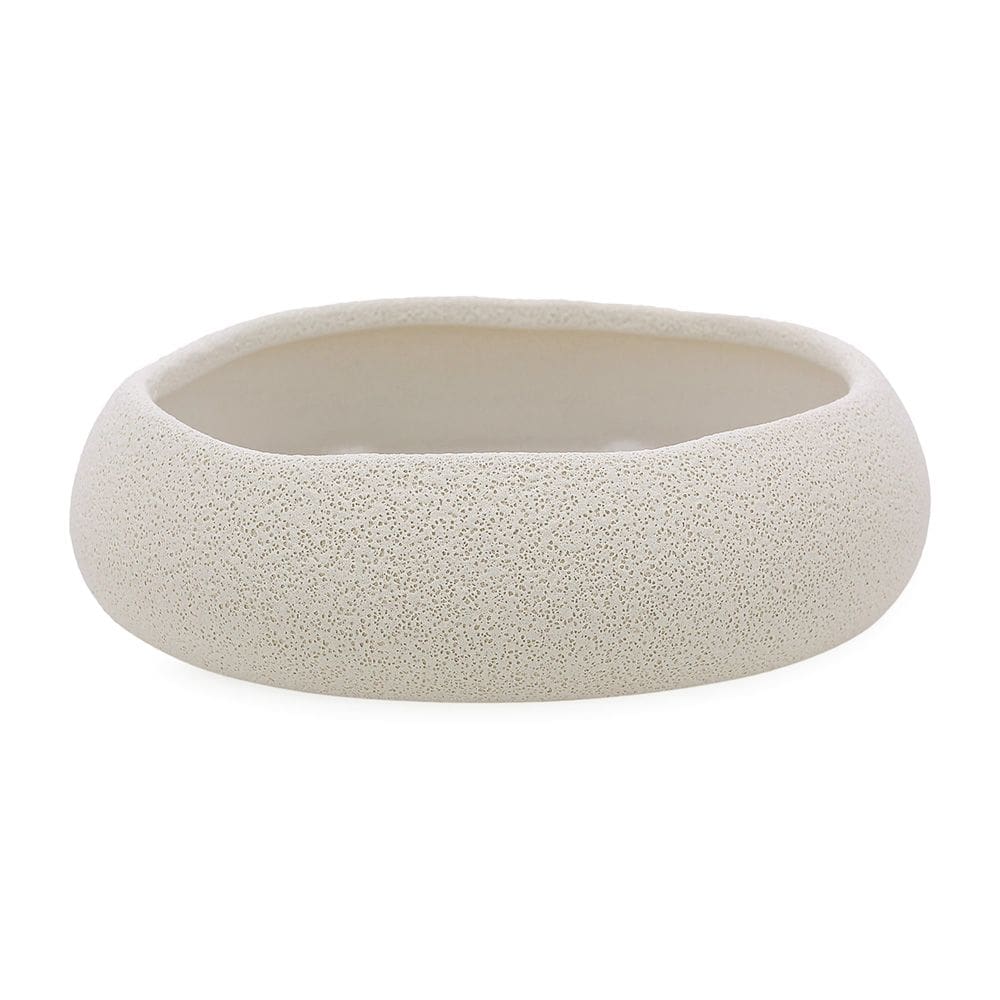 Centro de Mesa Decorativo em Cerâmica Branco 25cm 19275 Mart