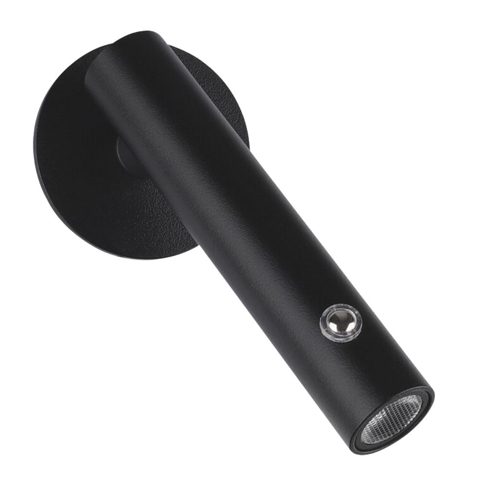 Arandela Leitura Preta 13cm IP20 Led 3000K 2W Bivolt