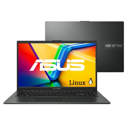 imagem-Notebook ASUS Vivobook Go 15 E1504FA AMD Ryzen 3 7320U 4GB Ram 128GB SSD Linux KeepOS Tela 15,6" FHD Black - NJ1291 - Preto