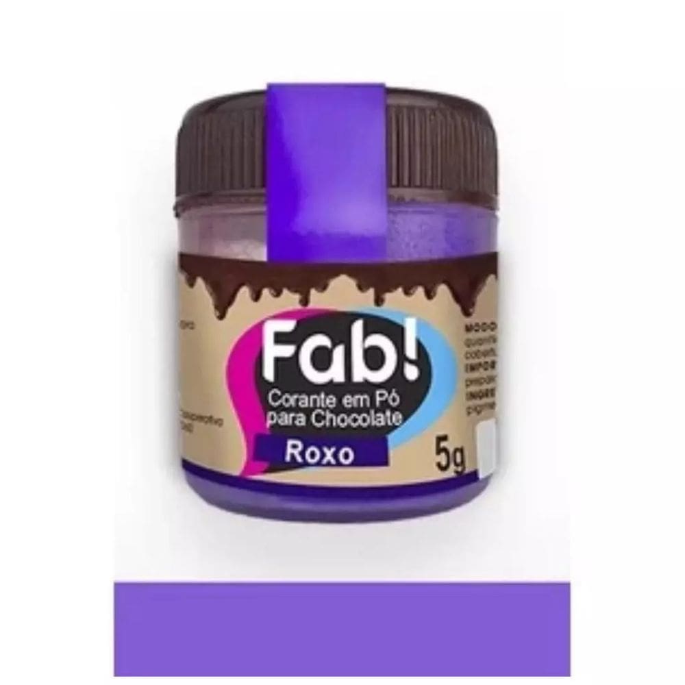 Corante em Pó Para Chocolate Fab 5 Gramas Roxo