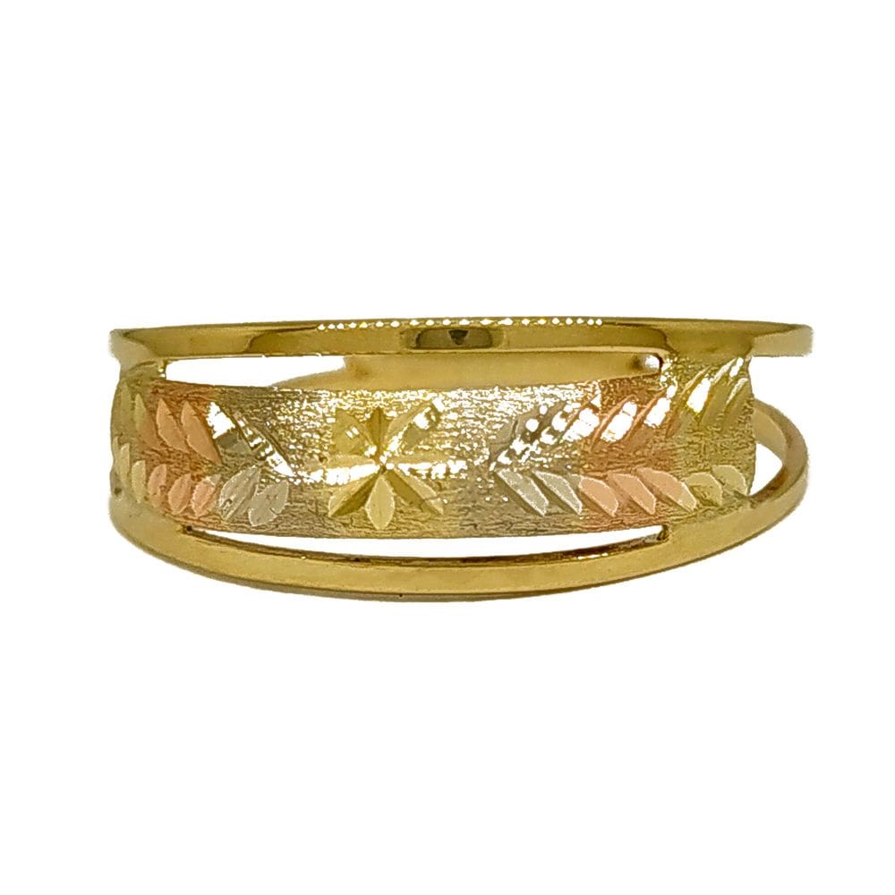 Anel Em Ouro 10k 416 Meia Cana 7 Cores