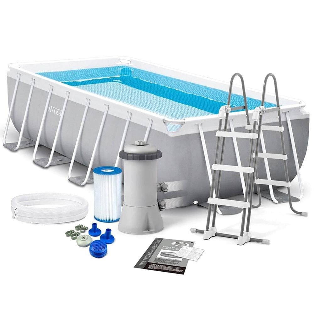Piscina Estrutural Retangular 10.874 Litros Completa - Intex 110v