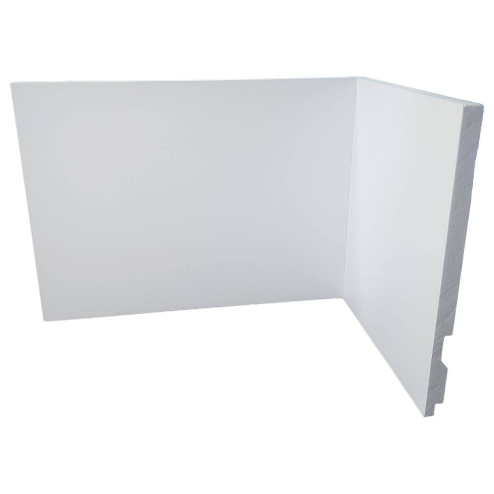 Rodapé de Poliestireno Branco Liso 15cm de altura Formix 3D - 1 Metro