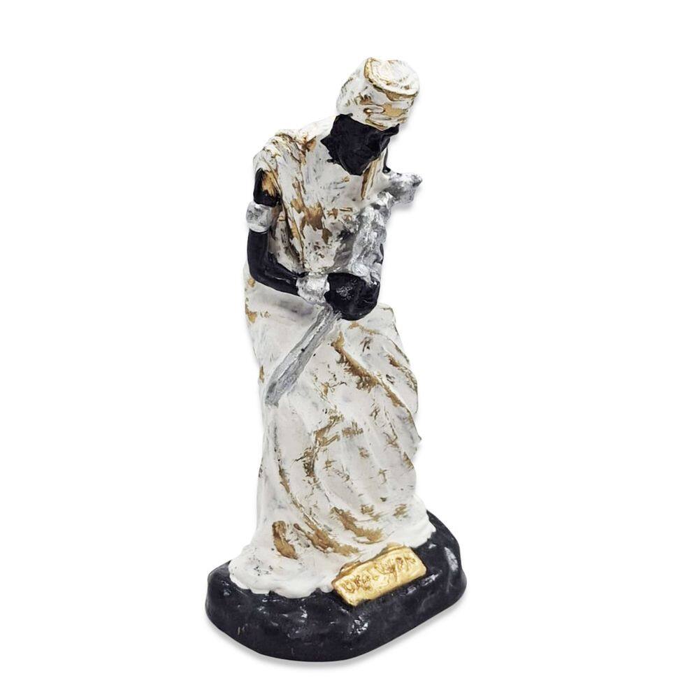 Estatueta imagem Oxalufã Orixá Plena Paz interior 09 cm