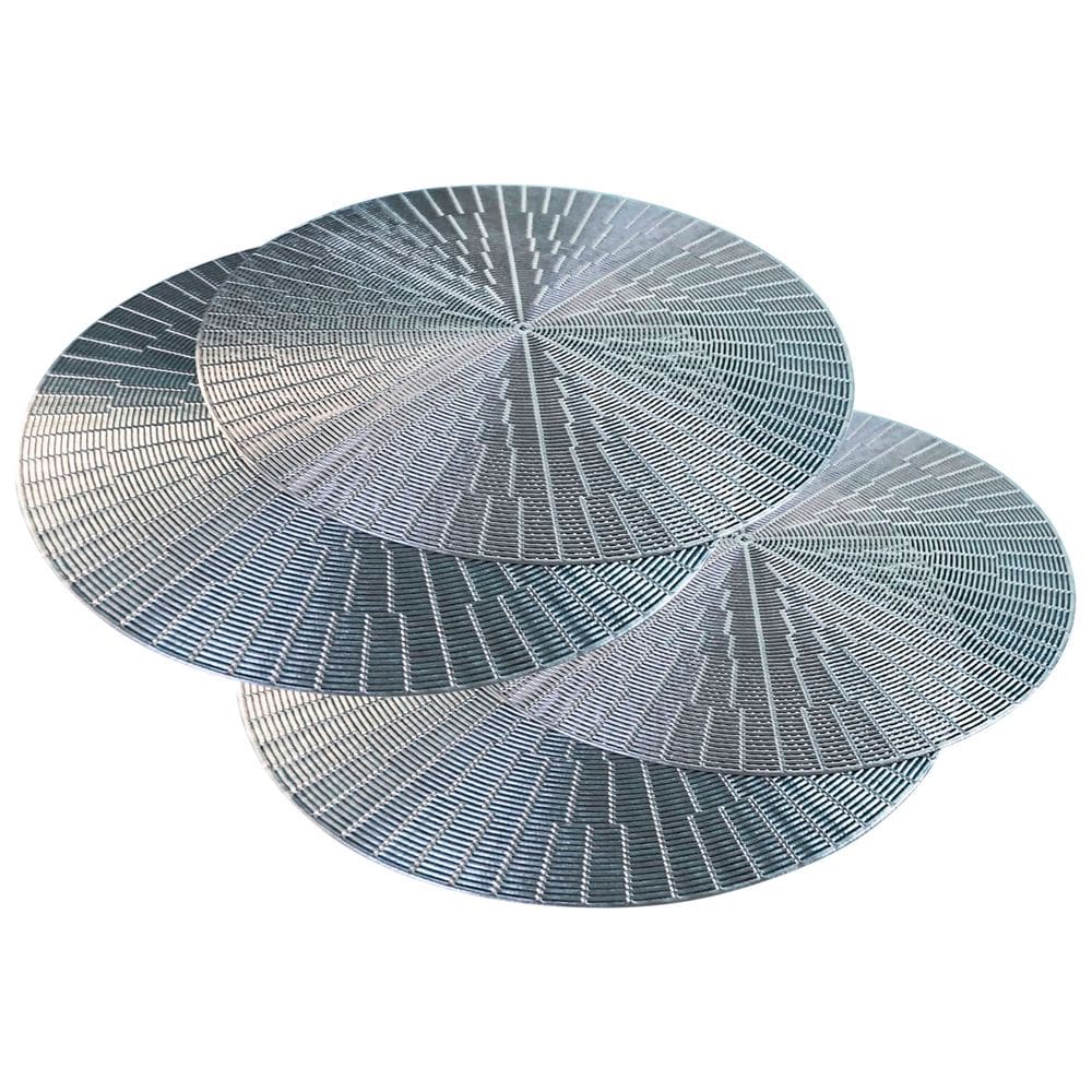 Jogo Americano 4 Peças Mesa Posta Mesa Redondo Linha Luxo Tamanho Grande Modelo Egípcio em PVC