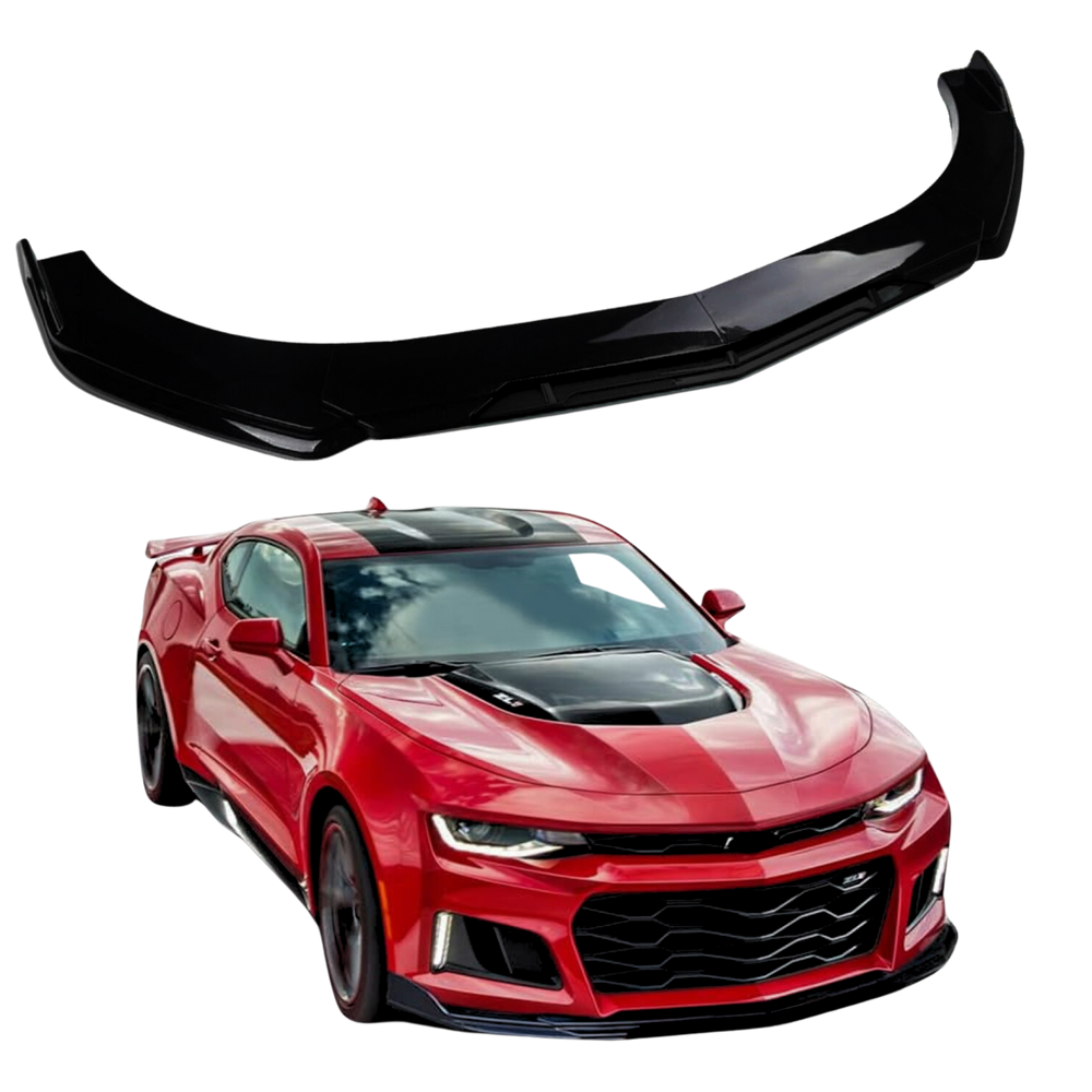 Front Lip Veicular regulável Preto Metálico Carro Premium