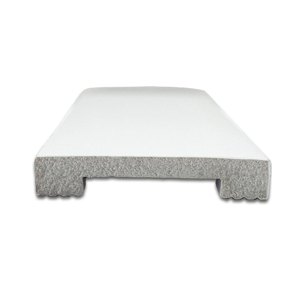 Guarnição de Poliestireno Liso 7cmx1,5cmx220cm Branco