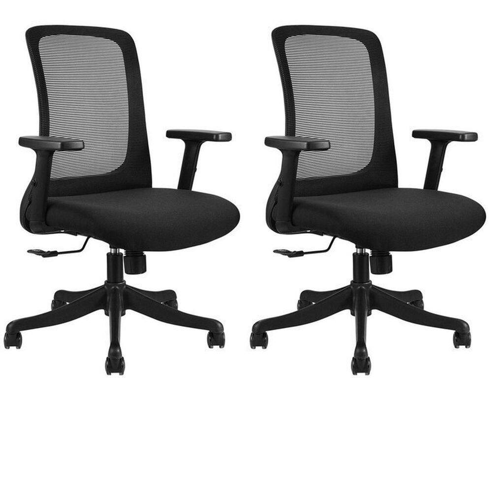 Conjunto com 2 Cadeiras para Escritório Diretor Boston Office Nr17 Preto