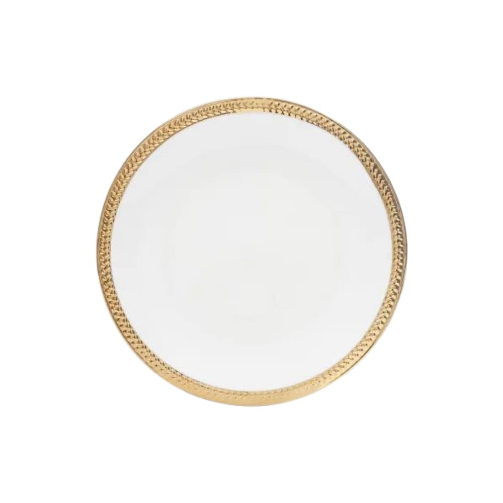 Jogo De Pratos Sobremesa Em Porcelana Paddy Branco Com 6 Peças 19cm Wolff