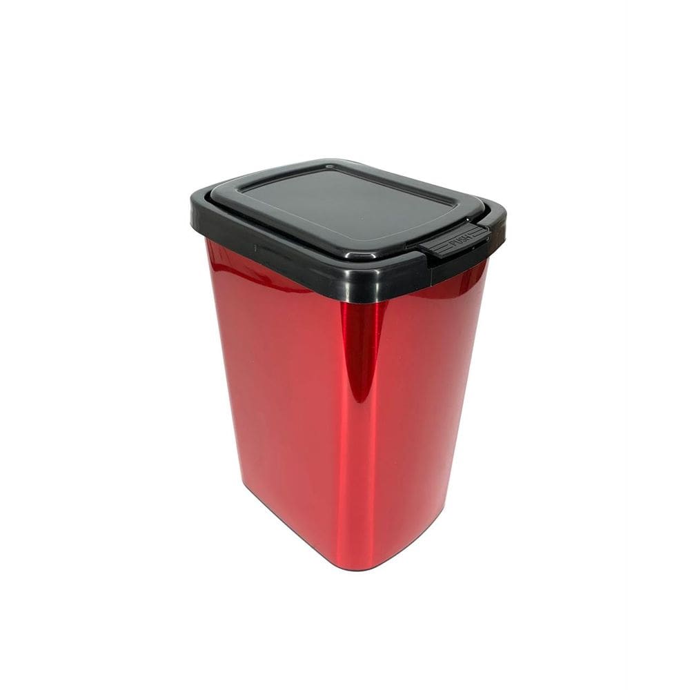 Lixeira Cesto 09 Litros Inox c/ Tampa Click Label