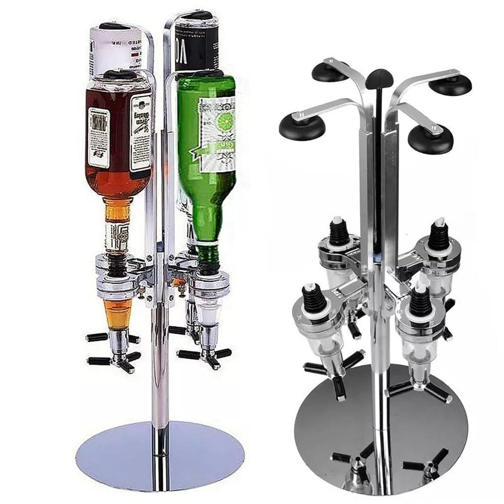 Porta Bebidas Giratório Dosador Dispenser Para 4 Garrafas
