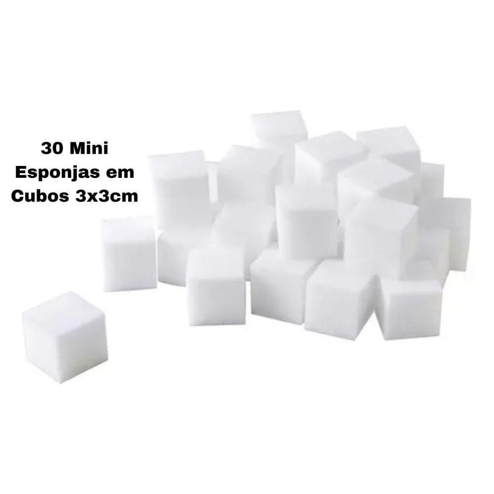 Mini Esponja De Melamina 30 Peças Esponja Mágica