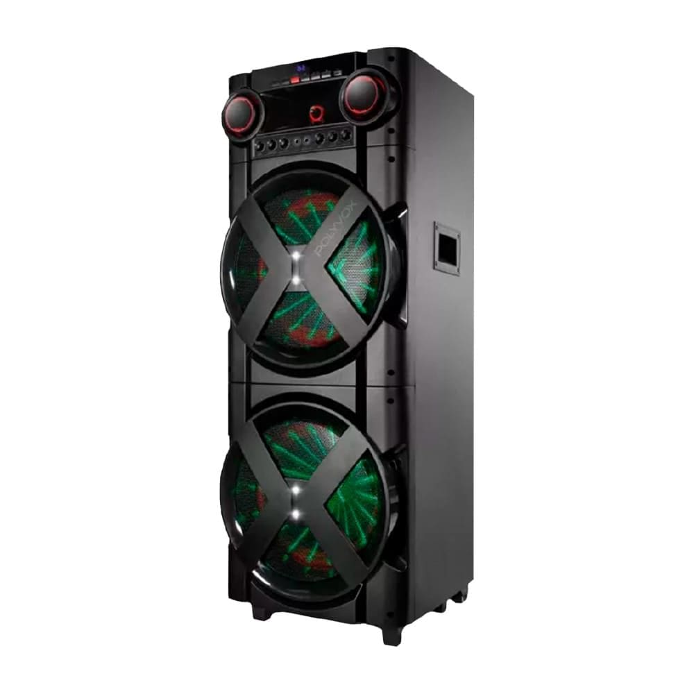 Caixa de Som Ampl. Polyvox XT-2000T Bluetooth TWS Rádio Fm LED-2000w